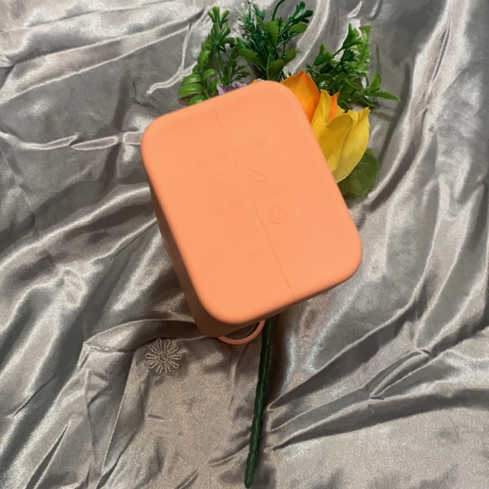 🌹Platinum Silicone • Peach Water Bottle • EPA Free •  600ml 20.5 Oz • - Picture 4 of 7
